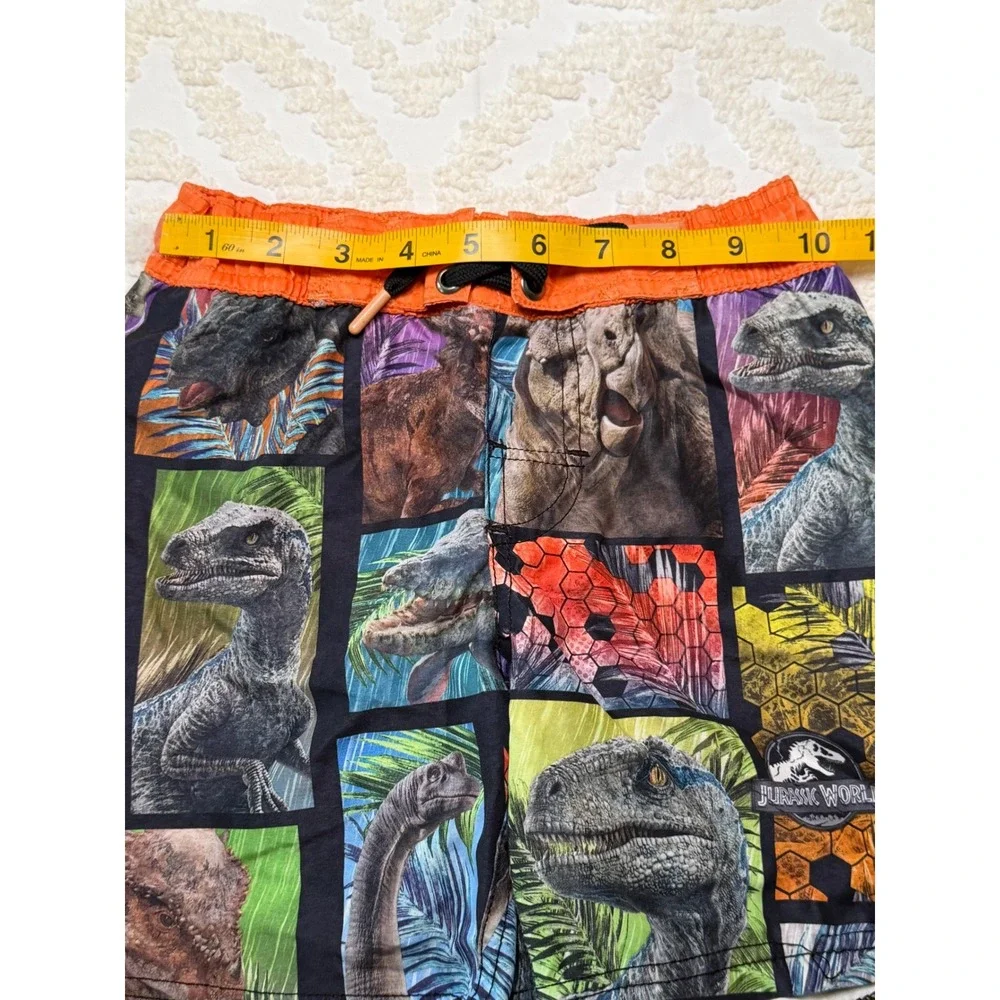 Jurassic World Dinosaur Graphic Swim Trunks Orange Multi XS 4/5 Boys‎ Swimwear